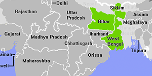 Bihar, Westbengalen und Sikkim