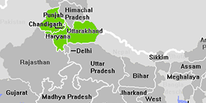 Punjab, Haryana und Uttarakhand 